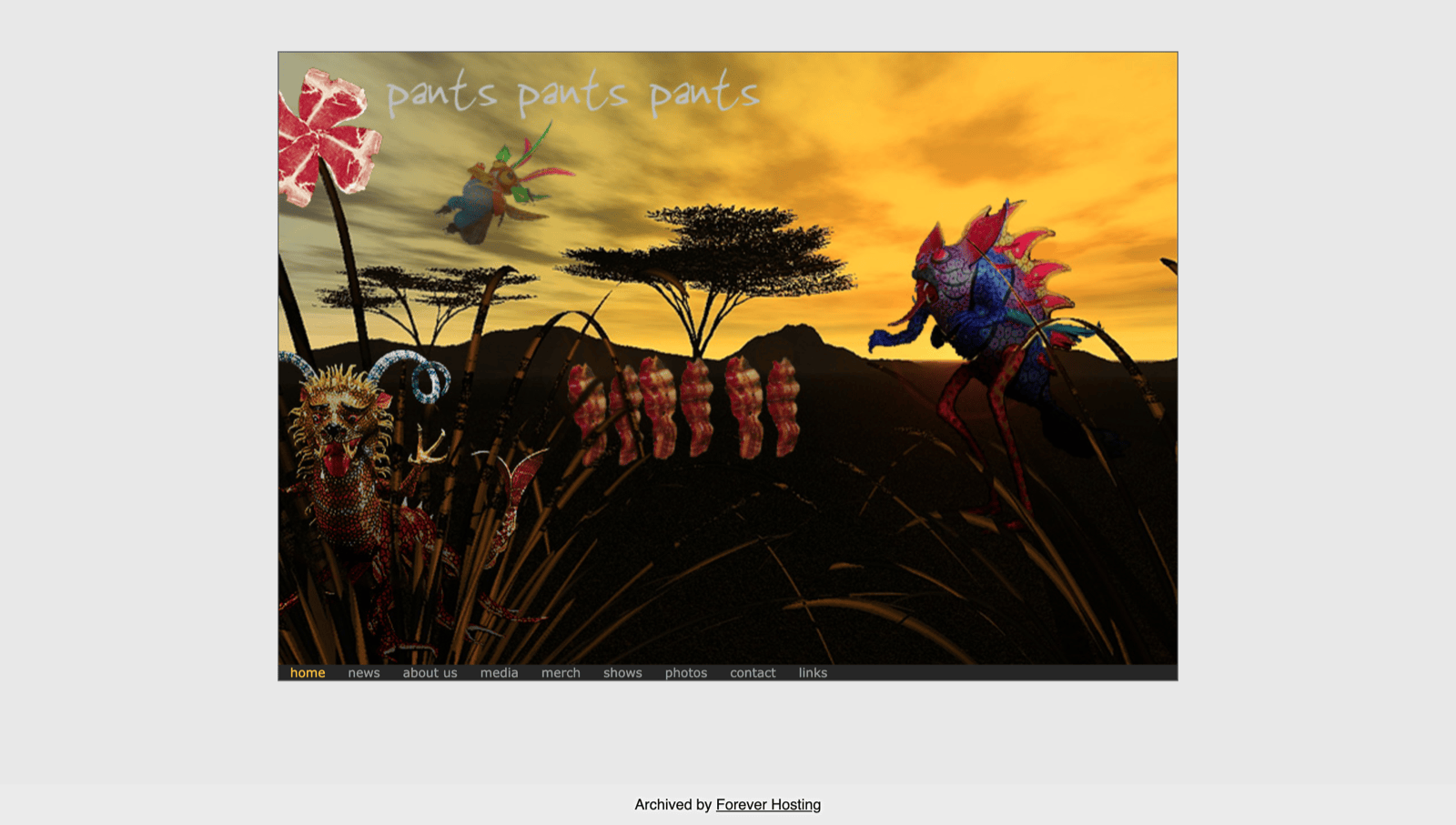 The 2007 home page as archived